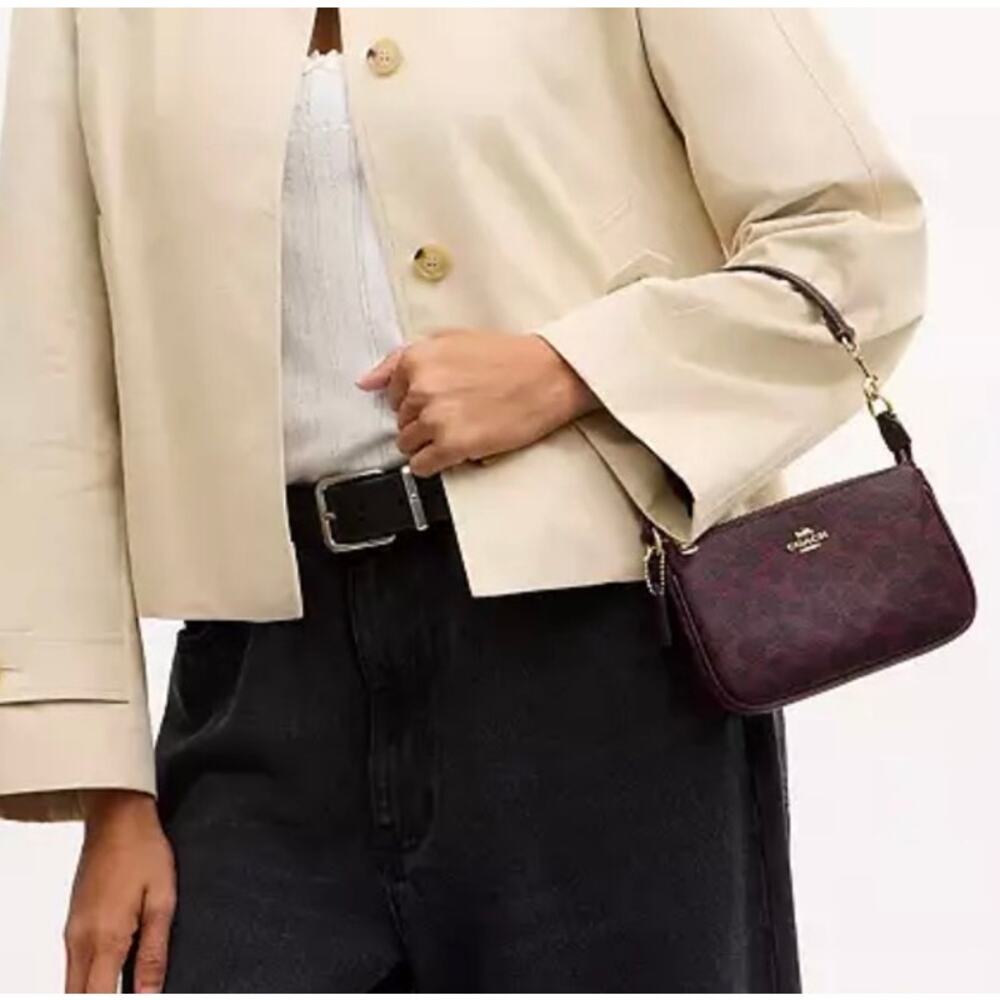 Coach Nolita in Signature Canvas Black Currant NWT - Picture 4 of 5